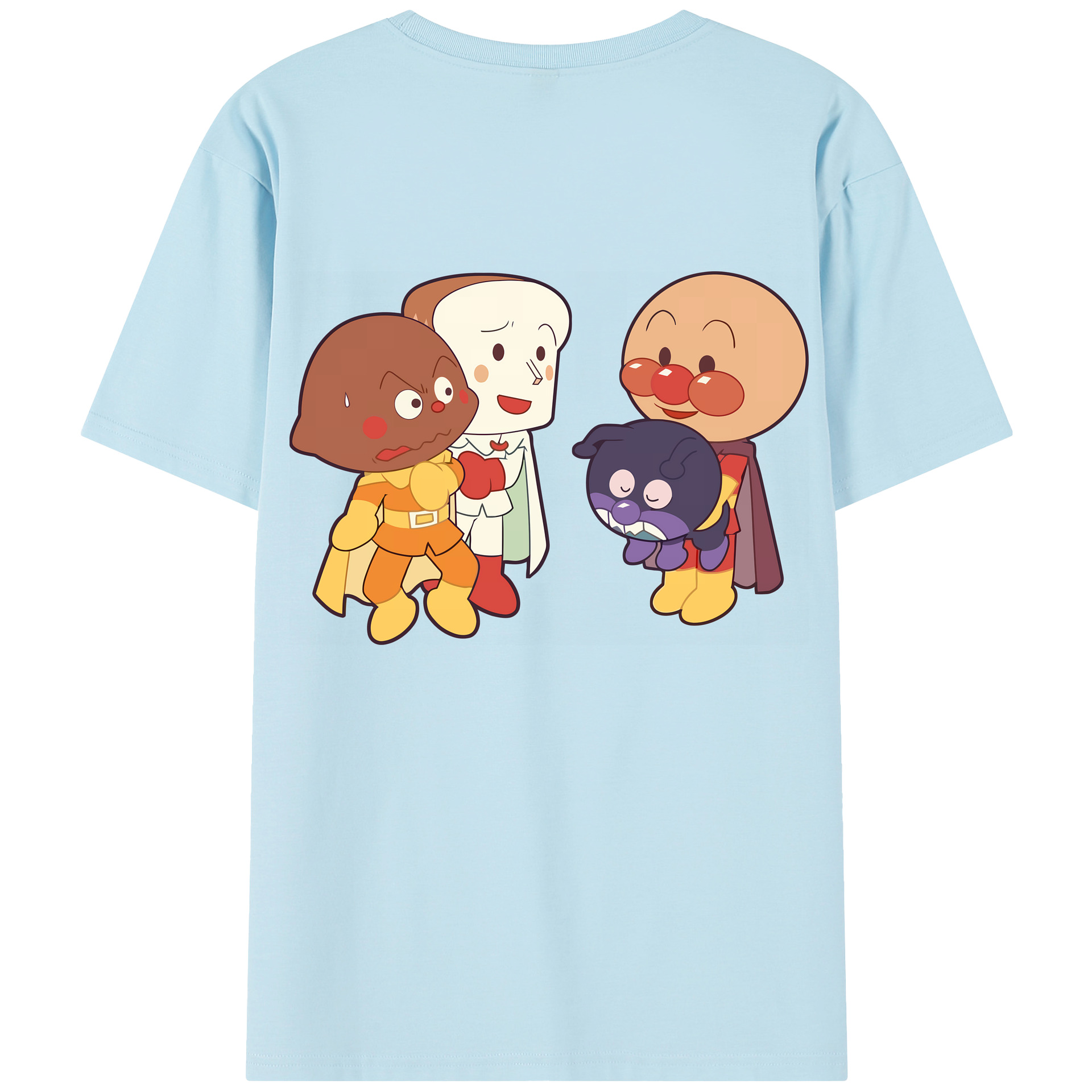 （画像用） アンパンマン Anpanman 綿100％半袖Tシャツ（背面プリント）